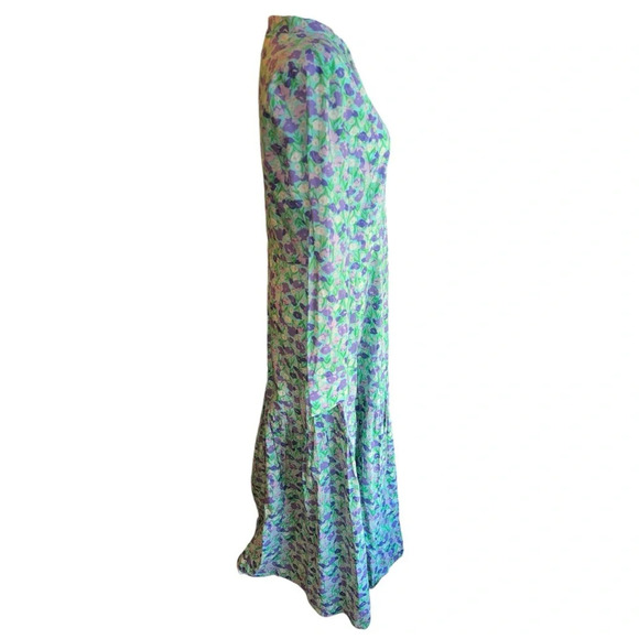 NWT Tuckernuck Hyacinth House Multi Floral Bellflower Long Sleeve Maxi Dress M - Picture 6 of 16